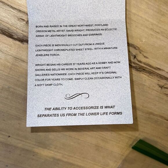 Original Golf Brooch By David Wright Custom Made From ChromePlate NWT - Picture 7 of 7